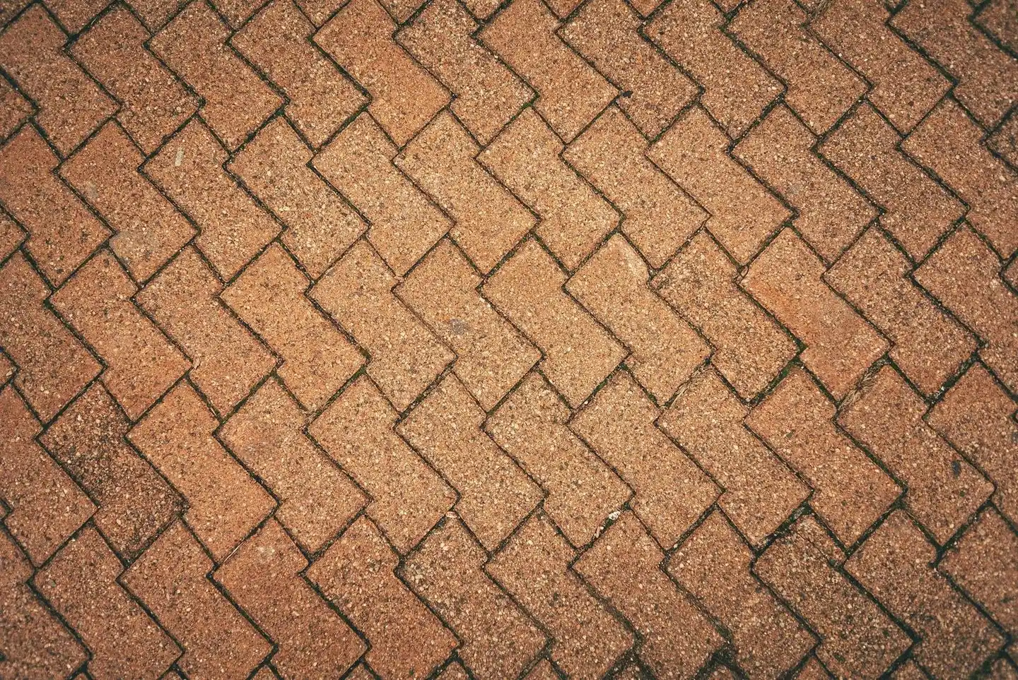 Herringbone paver surface